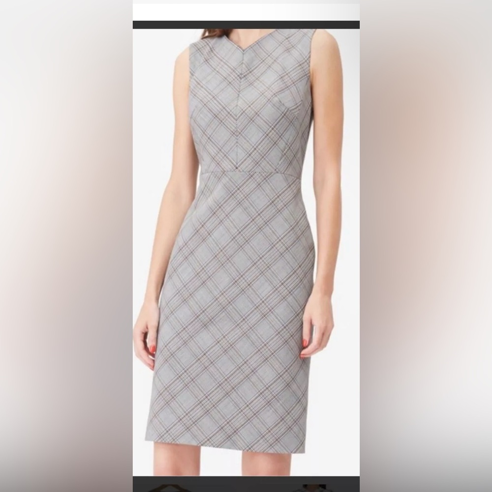 rebecca taylor tailored plaid suit dress sz 12